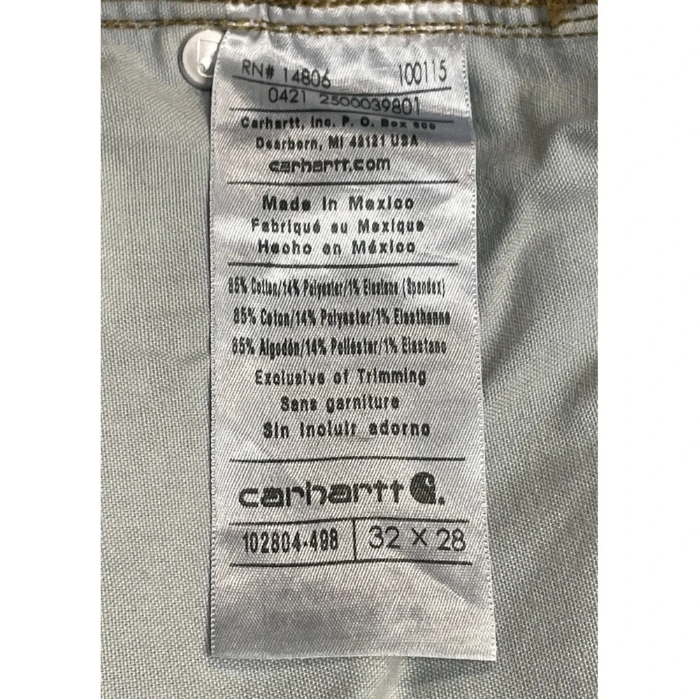Carhartt Blue Jeans Rugged Flex Relaxed Fit Medium Wash‎ Stretch Men's 32x28